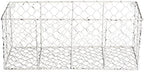DII Chicken Wire Collection Farmhouse Vintage Wall Baskets, Medium Basket, White - Image 3