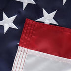 SYII American Flag 2.5x4 Ft TearProof Series for Outside, Heavy Duty Tough Spun All Weather US Flag for High Wind, Embroidered Stars Sewn Stripes and 2 Brass Grommets - Image 6