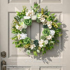 22'' Autumn Wreath for Front Door Decor,Indoor Wreaths for All Seasons - Image 2