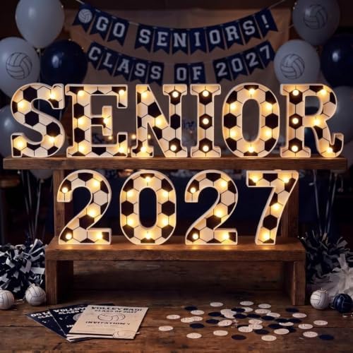 Honoson 10 Pcs Senior 2027 Soccer Party Decoration Sport Senior Night Light by Honoson