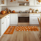 Artoid Mode Orange Hello Pumpkin Fall Kitchen Mats Set of 2 - 17x29+17x47" - Image 4