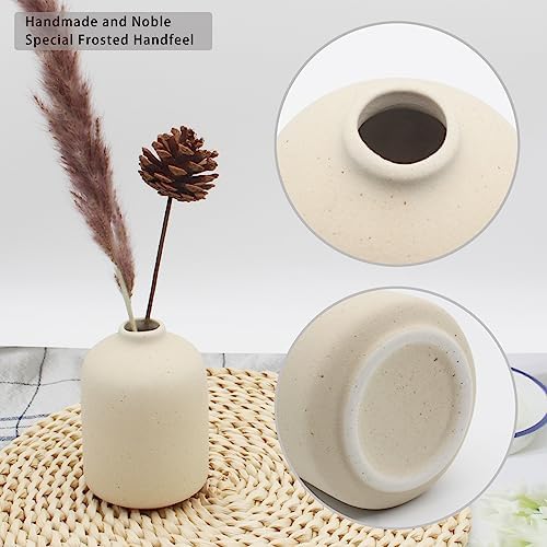 YANLING 6 Pack Small Boho Vase for Flowers Home Decor, Ceramic Vases - Image 4