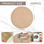 100 Pieces 15 Inch Burlap Round Placemats Reusable Rustic Jute Table Mats - Image 7