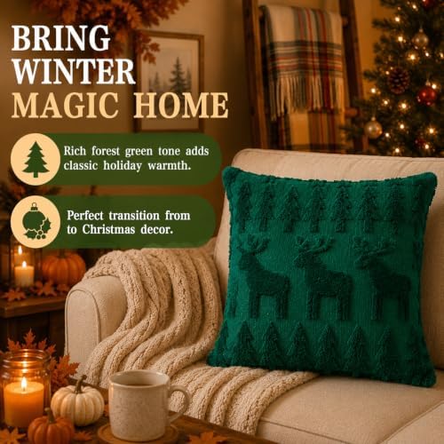 Irenare 6 Pcs Fall Throw Pillow Covers 18x18 Inch, Halloween Thanksgiving - Image 5