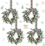 Hoteam 4 Pcs 9 Inch Mini Christmas Wreaths for Cabinets by Hoteam