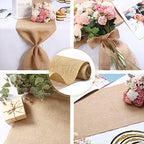 Buryeah 15 Pack Burlap Table Runners,12 x 71 Inch Natural Jute Rustic Runners Vintage Farmhouse Country Table Decor for Wedding Engagement Birthday Party Home Dining Kitchen Decorations - Image 5