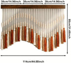 Megsv Macrame Wall Hanging Boho Tassel Art with Wooden Rod 45x32in - Image 2