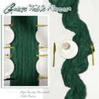 15 Pack Emerald Green Cheesecloth Table Runner 17 x 108 inch Cheese Cloth Table Runners 9ft Green Table Runner Rustic Romantic Sheer Gauze Runner for Wedding Party Baby Shower Table Decoration - Image 6