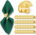 50Pcs Gold Leaf Napkin Rings Bulk Metal Napkin Holders for Wedding by Unknown