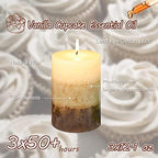 Pillar Candles Vanilla Cupcake Scented Immeiscent Aromatherapy Candle 50+ Hours Clean Burning Long Lasting Mottled Layered Candles for Home Scented SPA Restaurant Set of 3 - Image 4