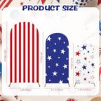 3 Pcs Patriotic Arch Cover Spandex Fitted 4ft 5ft 6ft,Star - Image 2