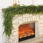 Artificial Christmas Norfolk Pine Garland for Mantle Decor (6 FT,1 PCS) - Image 2