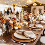 6 Pcs Rattan Charger Placemats with Napkin Rings Set, Brown - Image 2