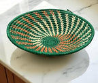 Handwoven African Basket Bowl for Fruits Wall Decor 8in diameter - Image 3