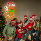 Gingerbread Man Neon Sign Dimmable Christmas Neon Light For Wall Room Decor Christmas Led Sign For Bedroom Living Room Home christmas Decor Gift Party Decorations - Image 7