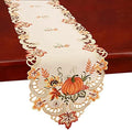 Simhomsen Large Embroidered Thanksgiving Harvest Pumpkins Table Runners for Autumn Or Fall Decorations (14 × 120 Inches) by Simhomsen