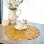 15" Gold Rhinestone Round Placemats Set of 4 - Image 5