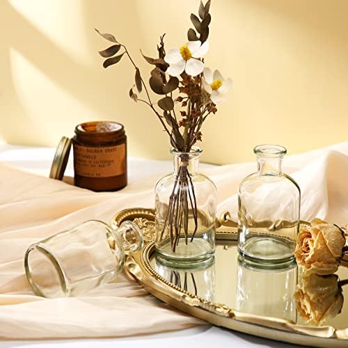 Lallisa 90 Pcs 4 Inches Small Glass Bud Vases Bulk Mini, Clear - Image 3