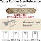 Luxury Vintage Design Table Runner 60 inches Long Embroidery Jacquard Fabric with Multi-Tassels Table Runners for Dining Room Dresser Wedding Holiday Party Fireplace Decorations (Coffee, 12X60inch) - Image 2