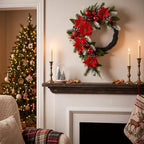 22'' Christmas Wreath for Front Door Large Wreath, Traditional - Image 4