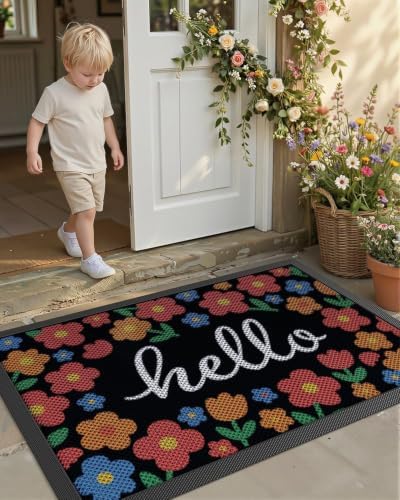 Color&Geometry Outside Welcome Front Door Mat, 32"x48" Bloom Multicolor - Image 5