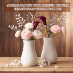 Tioncy 15 Pack White Ceramic Bud Vases Bulk Boho Small Flower Vase White Ceramic Vases for Centerpieces for Dry Flowers Pampas Grass Home Wedding Table Decor (3.9"*2.76", Minimalist) - Image 4
