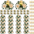 Yunlly 20 Pcs Rose Candle Rings with Candles Sets, Champagne by Yunlly