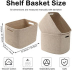 3 Pack Woven Baskets,Storage Baskets for Shelves with Handles - Image 2