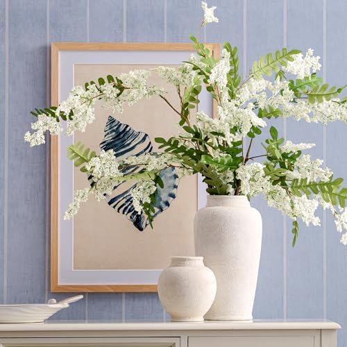 Ceramic Large Vase, Flower Vase Tall Rustic Farmhouse Decorative Vase Floral Pottery Vases for Home Decor Table Living Room Entryway Mantel Bedroom Bathroom Kitchen - 12" W - Image 7