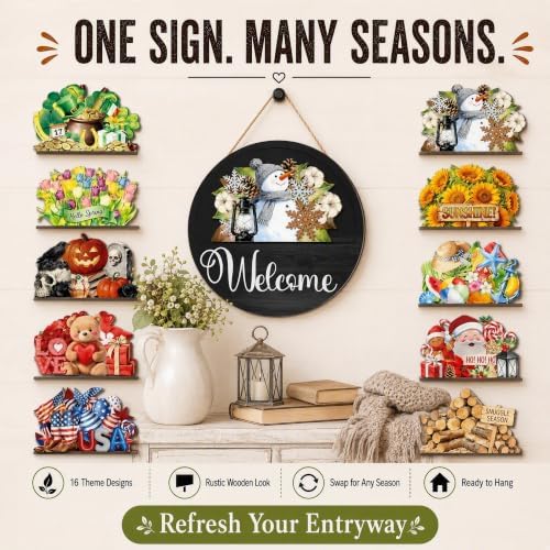 16 Pcs Interchangeable Welcome Sign for Front Door, 12 Inch (1pc) - Image 4