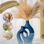 Lvases Snuggle Hollow Ceramic Vase of 2, Modern Minimalist Decorative Vases - Image 3