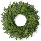 26" Large Cedar Norfolk Pine Wreath for Front Door, Faux Christmas Wreath by MISSIROSE