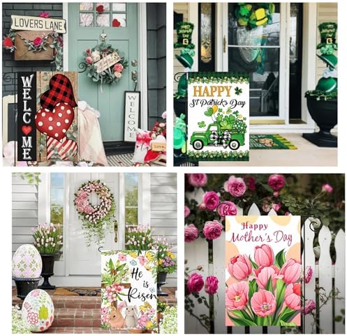 20 Pack Seasonal Garden Flags Set Double Sided 12x18 Inch Small Yard Flags, Holiday Seasonal Garden Flag for Outside Decoration for All Year Round - Image 6