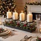 Seraphic Black Iron 4-Pillar Candelabra – Elegant Tabletop Candle Holder Centerpiece for Weddings, Dining, Parties & Home Decor - Image 2