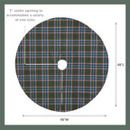 Threadmade Stowe Tartan Plaid Tree Skirt, Green - 48" W x 48" L - Image 3