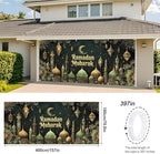 ANNA QUEEN Ramadan Mubarak Garage Door Banner 6x13FT, Islamic Mosque Moon Lantern Garage Door Cover, Large Outdoor Eid Ramadan Decoration Backdrop for Double Garage Doors, Home, Fence, Wall & Party Photo Booth - Image 3