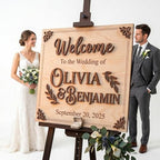 Personalized Bright Botanical Wedding Welcome Sign - Custom 3D Wood Airy Ceremony Entrance & Reception Board for Modern Boho, Garden or Scandinavian Venue - Multiple Sizes - Image 6