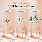 NUPTIO Flower Balls for Wedding Centrepieces - 6 Pcs 9.5in Diameter Artificial Flower Ball Arrangement Bouquet Peachy Pink & Creamy White Fake Rose Flowers Party Centerpieces for Weddings Tables - Image 6