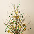 Glitzhome Lighted St Patrick's Shamrock and Berry Blossom Table Tree 18”H Green Berries Tree Table Centerpiece for St Patrick's Day Holiday Decoration Home Decor Artificial Plants - Image 7