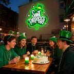 St Patrick's Day Neon Sign, Lucky Clover Happy St Patrick's Day Led Neon Light Signs for Wall Decor Party Favor Green Lucky Leaf Sign for Arbor Day Store Decorations Gift Dimmable USB Powered - Image 6