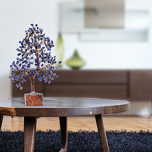 ZENFULSTONE Lapis Lazuli Crystal Tree for Wisdom & Truth Décor for Home and Office | Handmade Bonsai for Communication & Clarity of Thought | Perfect Insight Gift for Loved Ones - Image 6