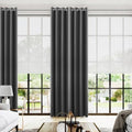 KOUFALL Dark Gray Blackout Curtains for Living Room 52x98 Inch Length by KOUFALL