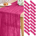 20 Pack Hot Pink Cheesecloth Table Runner Long,21.5 x 120 Inch by EnjoyYourLifeEveryDay