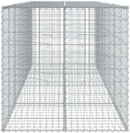 vidaXL Gabion Basket with Cover 157.5"x39.4"x39.4" Galvanized Iron - Image 6