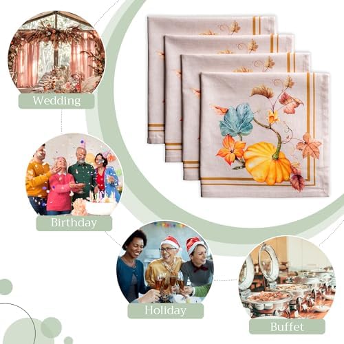 Maison d' Hermine Cloth Napkins Set of 4 Reusable 100% Cotton (20" x 20") - Image 6