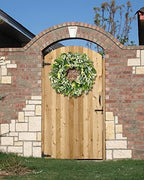 Vlorart 24-26 Inch Artificial Spring Summer Greenery Christmas Wreaths for Front Door Green Eucalyptus Leaf Wreath Decor Boxwood with Big Berries for Farmhouse Outside Year Round - Image 6