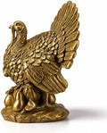 11.8 Inch Gold Turkey for Fall Thanksgiving, Vintage Resin Turkey Figurine by Marsui