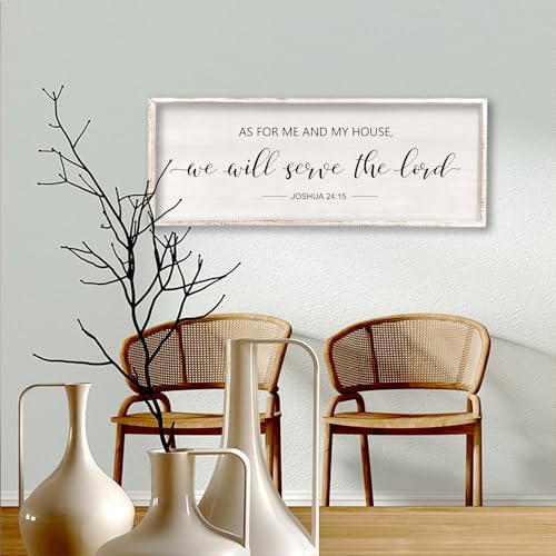 As For Me And My House We Will Serve The Lord Wall Decor White, 40" x 15" - Image 7