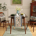 ISAENNE Designer Vintage Linen Table Runner,87"x12"-Naples C - Image 3
