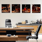 Retro Wine Kitchen Wall Art, 12x12 inch Set-of-4 Framed - Image 6